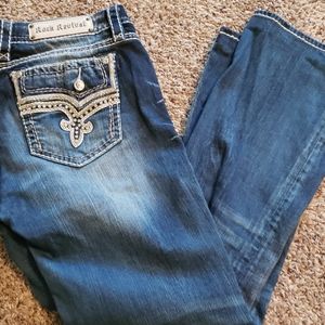 Womens Rock Revival mid rise boot jeans 34x30